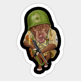 G. I. Pit Bull Terrier Sticker